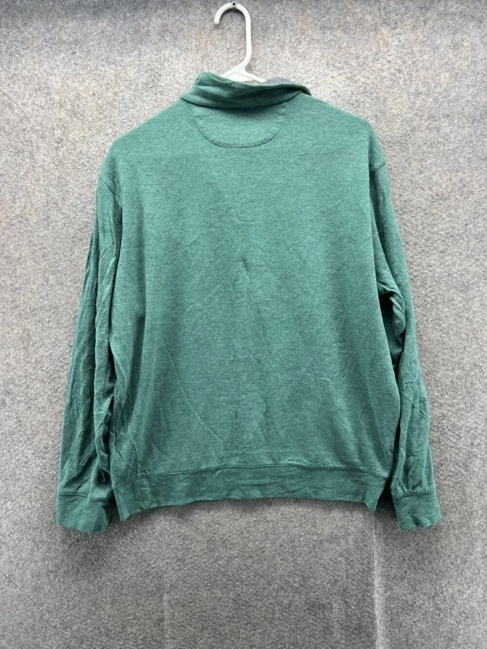 Polo Ralph Lauren Sweatshirt Mens Medium Green 1/4 Zip Jersey Pullover Logo
